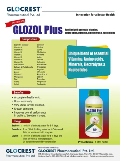 Glozol Plus leaflet, back